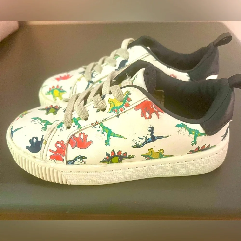 Carters Toddler Size 8 Dinosaur Print Sneakers